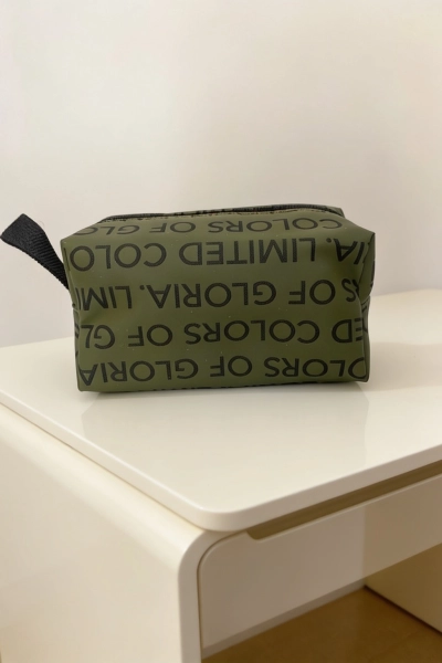 #MKY-HKY-002 - Haki Yeşil Seyahat Organizer Makyaj &Ccedil;antası &Ccedil;ok Ama&ccedil;lı Kozmetik &Ccedil;antas